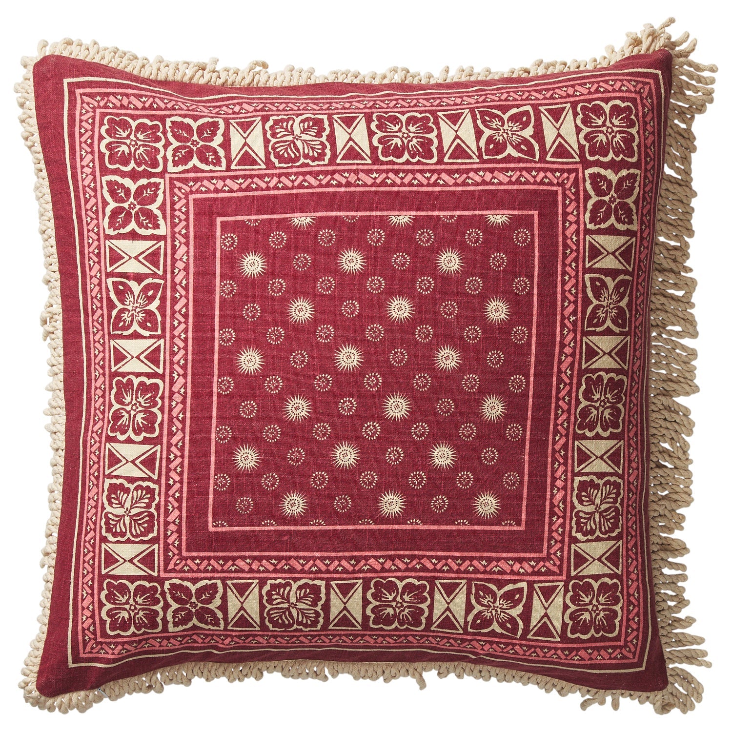 Odessa Reversible Cushion - Poppy-Soft Furnishings-Sage & Clare-The Bay Room