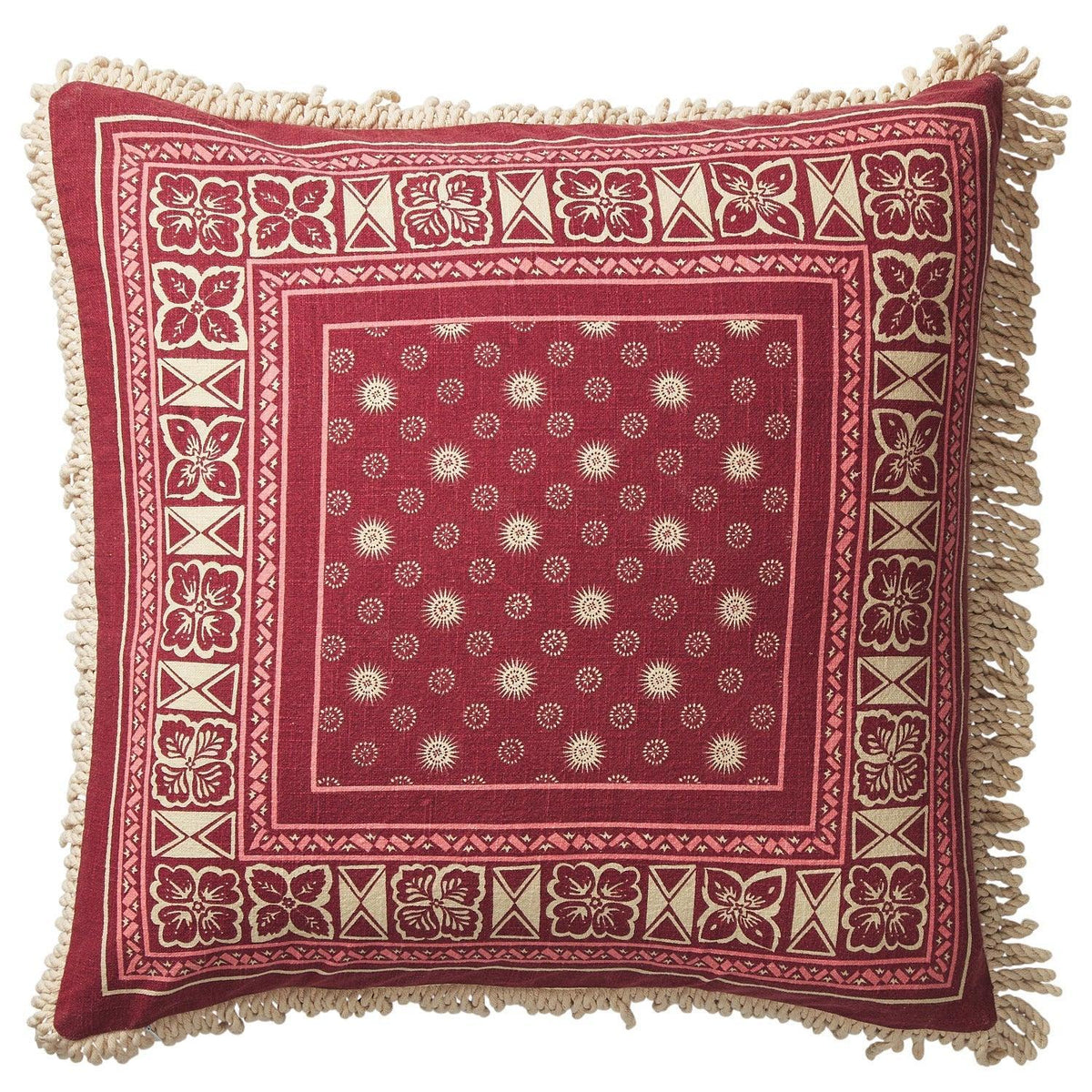 Odessa Reversible Cushion - Poppy-Soft Furnishings-Sage & Clare-The Bay Room