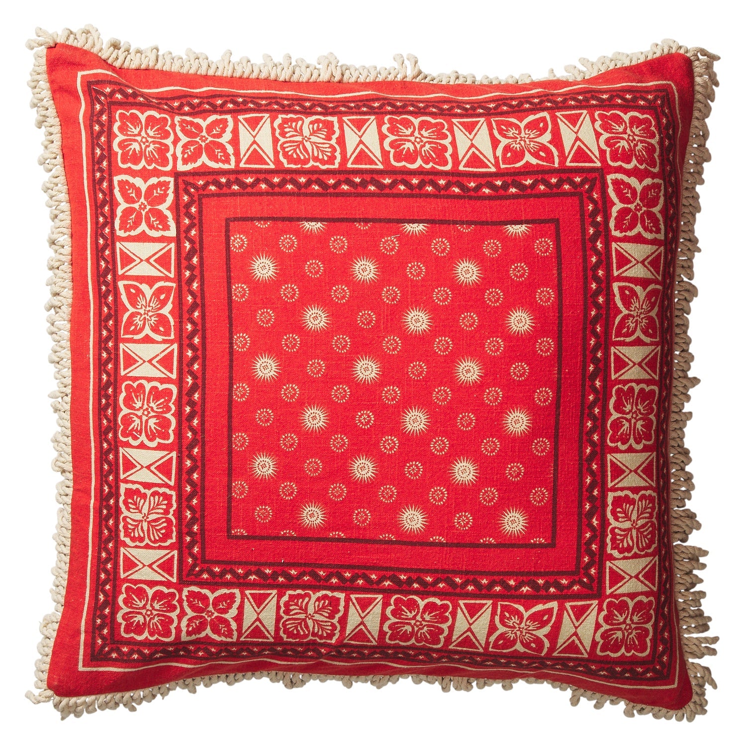 Odessa Reversible Cushion - Poppy-Soft Furnishings-Sage & Clare-The Bay Room