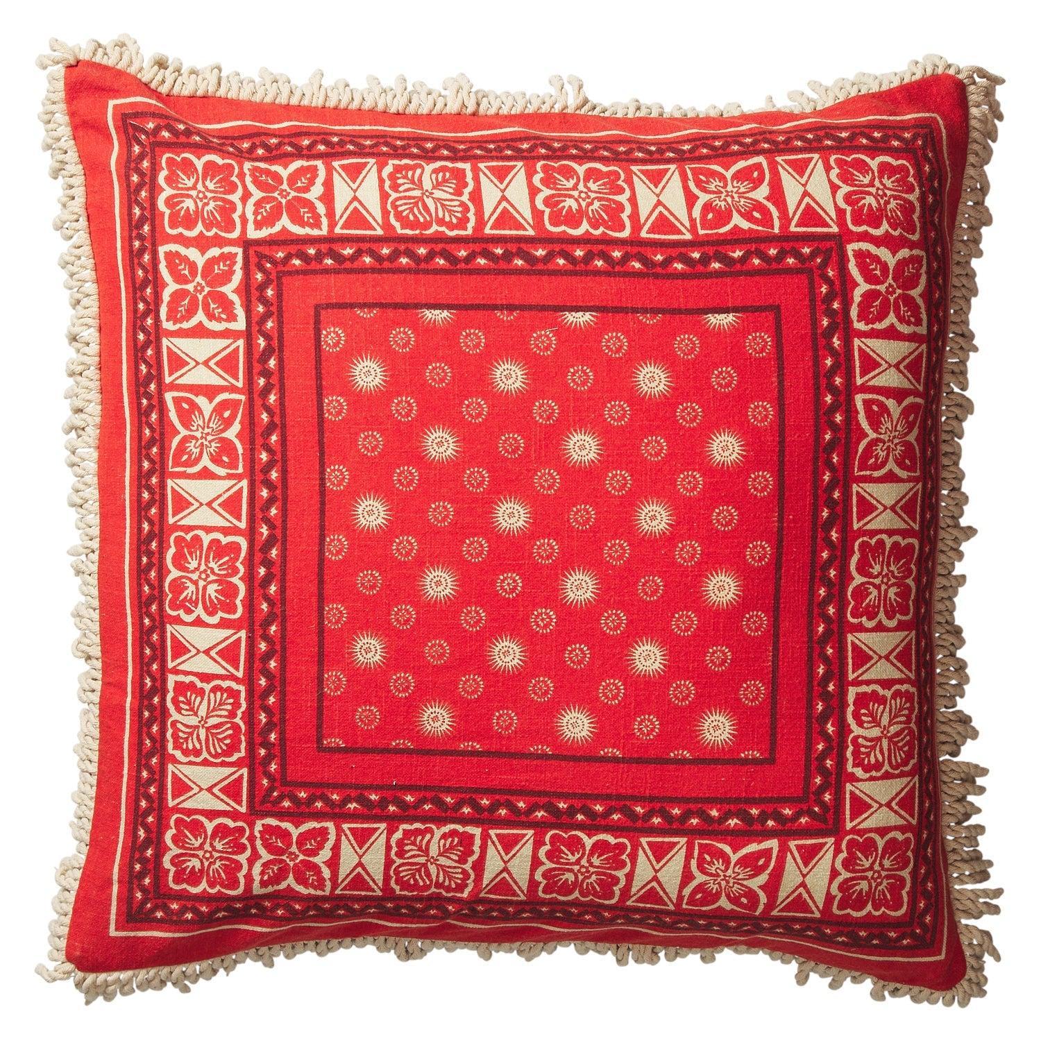 Odessa Reversible Cushion - Poppy-Soft Furnishings-Sage & Clare-The Bay Room