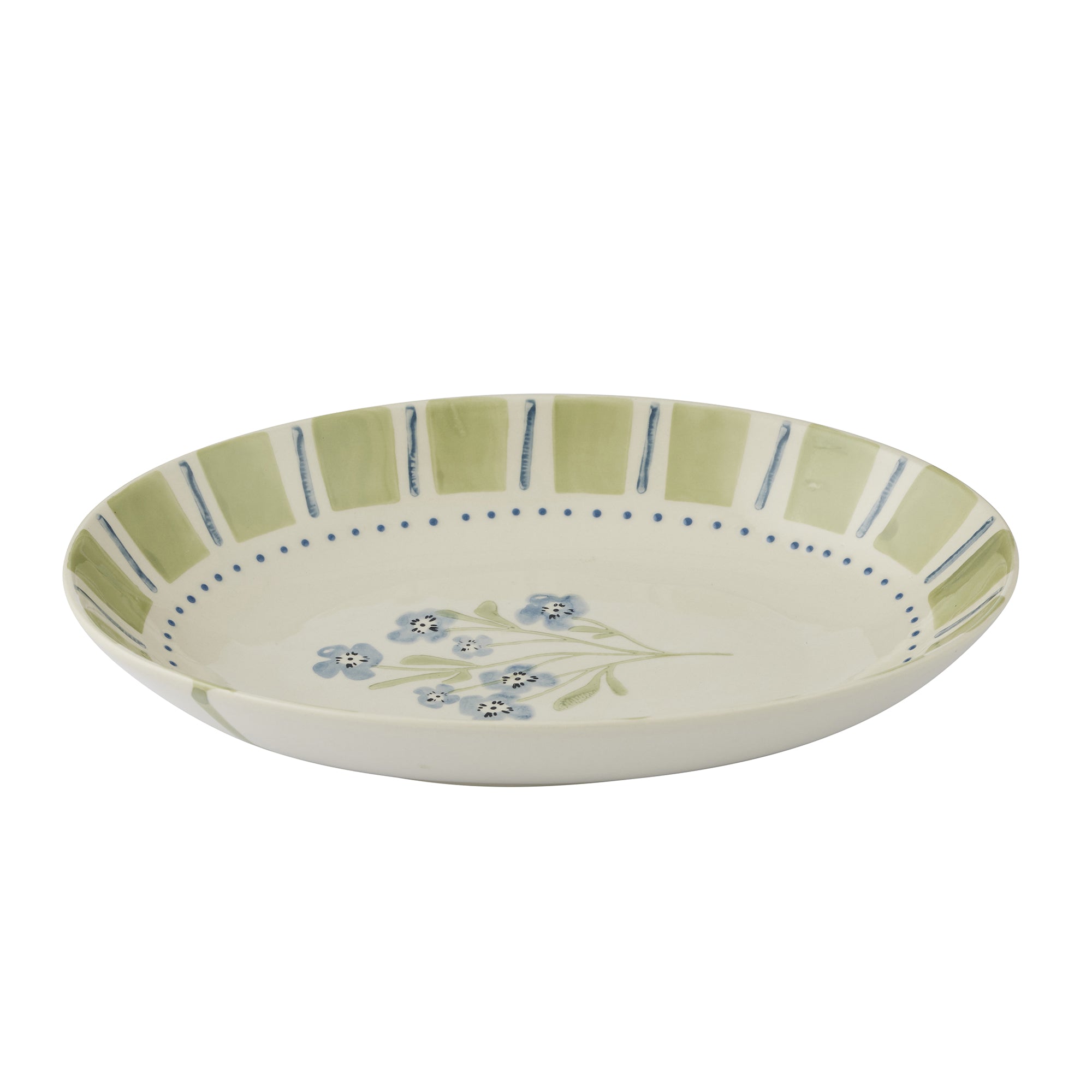 Olga Ceramic Bowl 21.5x30x5cm Blue/Olive-Dining & Entertaining-Coast To Coast Home-The Bay Room
