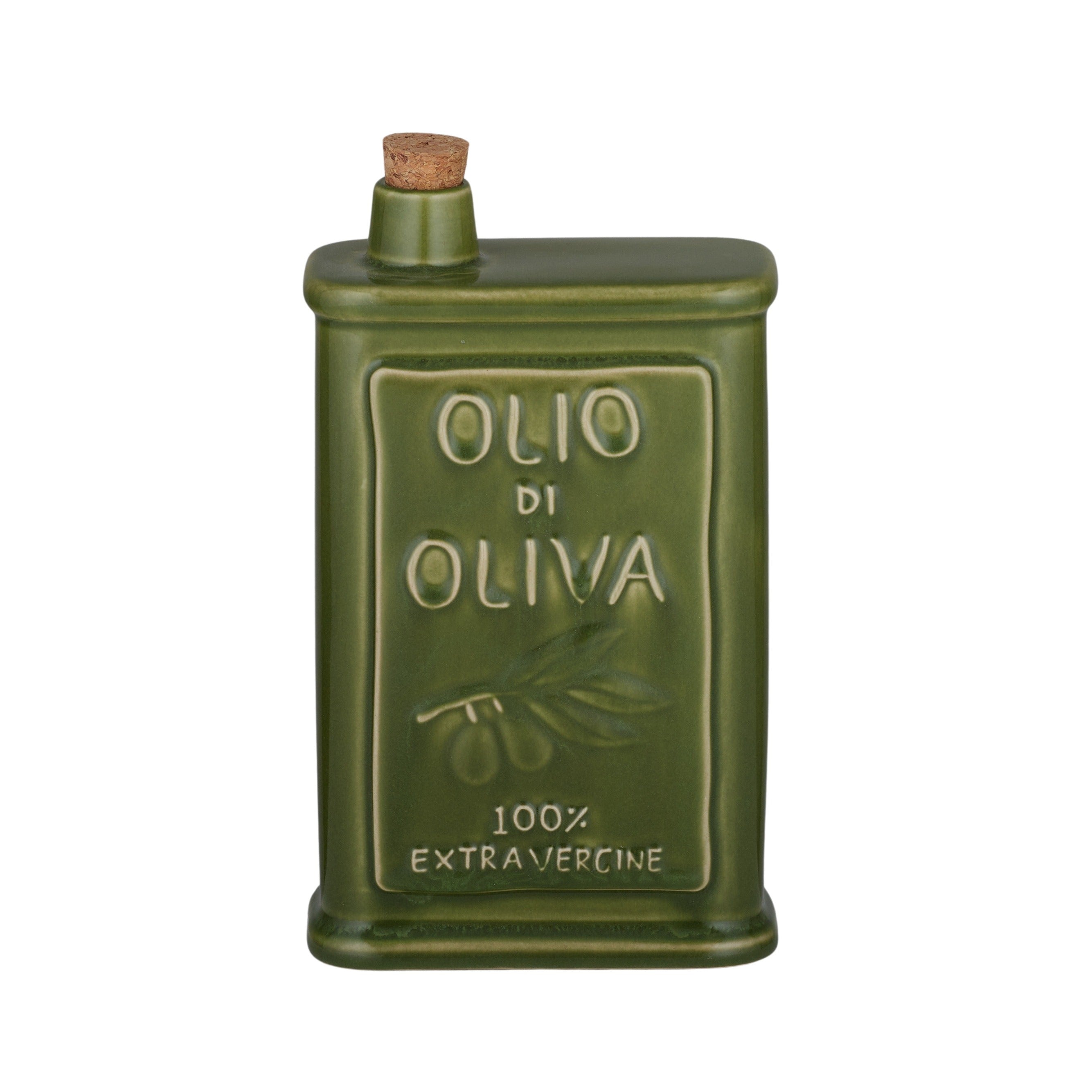 Olio Ceramic Oil Bottle 12x6x22cm Green-Kitchenware-Coast To Coast Home-The Bay Room