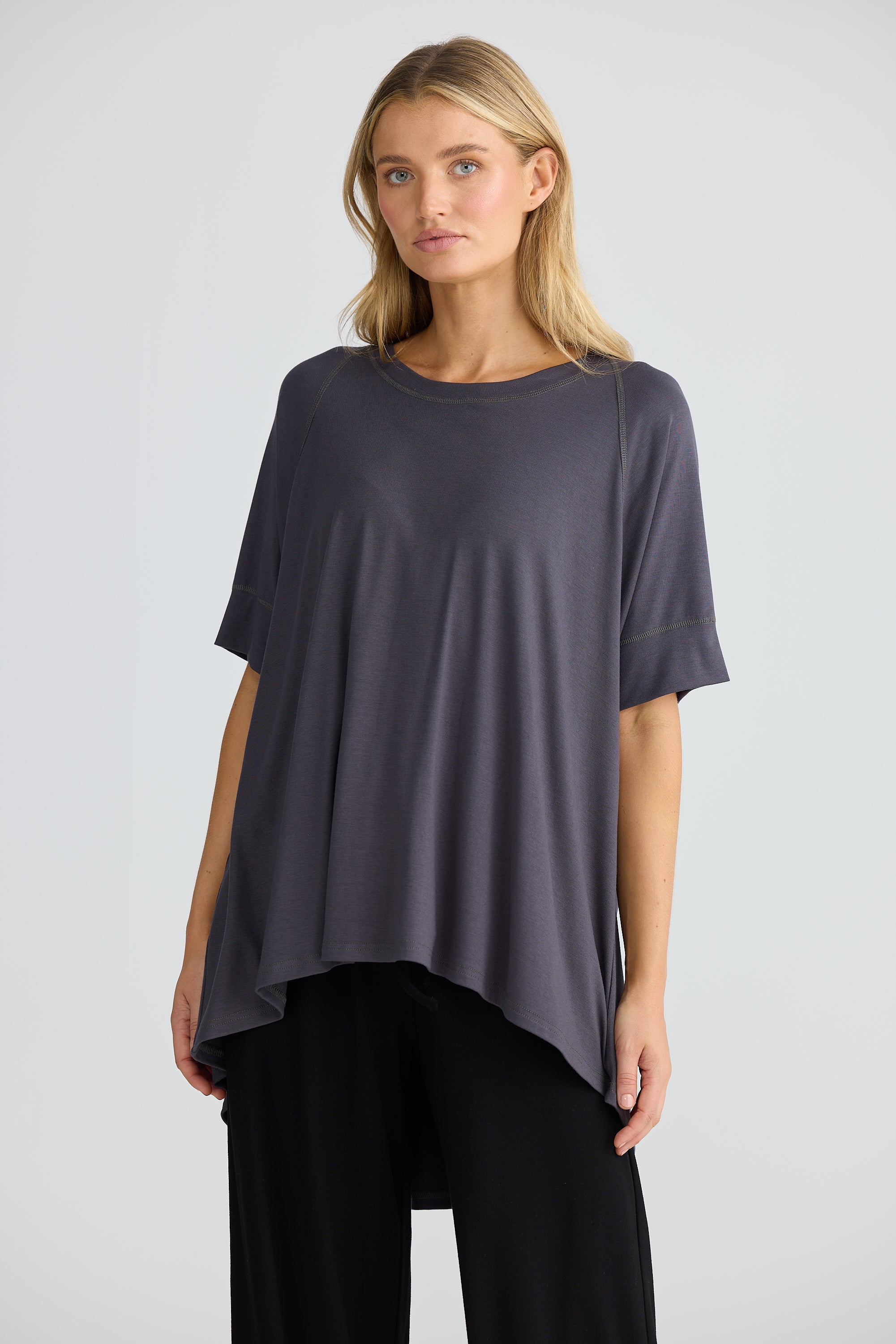 On the Move Tee - Charcoal-Tops-Home Love-The Bay Room