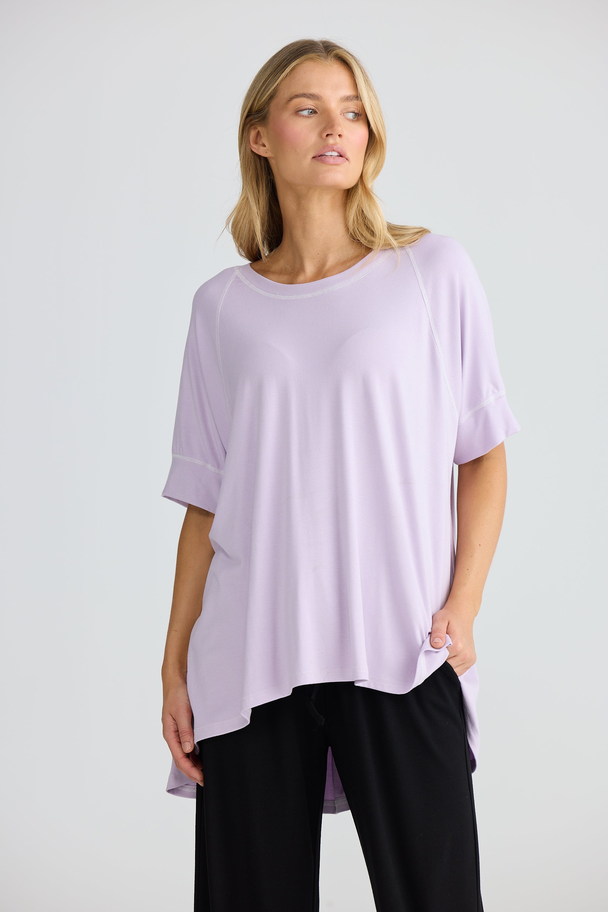 On the Move Tee - Lavender-Tops-Home Love-The Bay Room