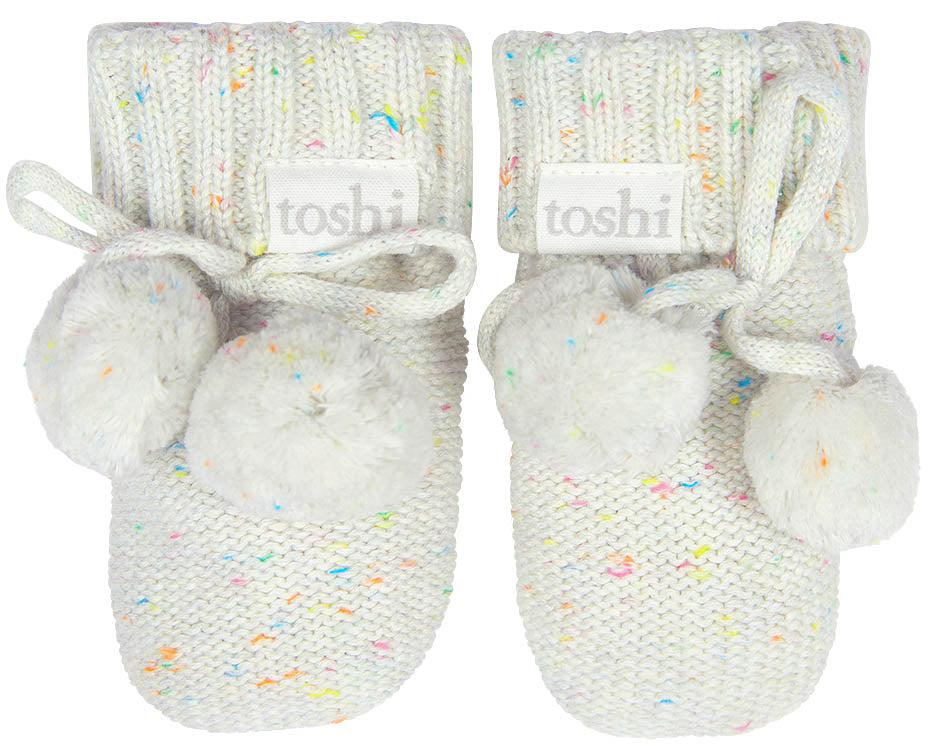 Organic Booties Snowflake-Shoes & Socks-Toshi-000-The Bay Room
