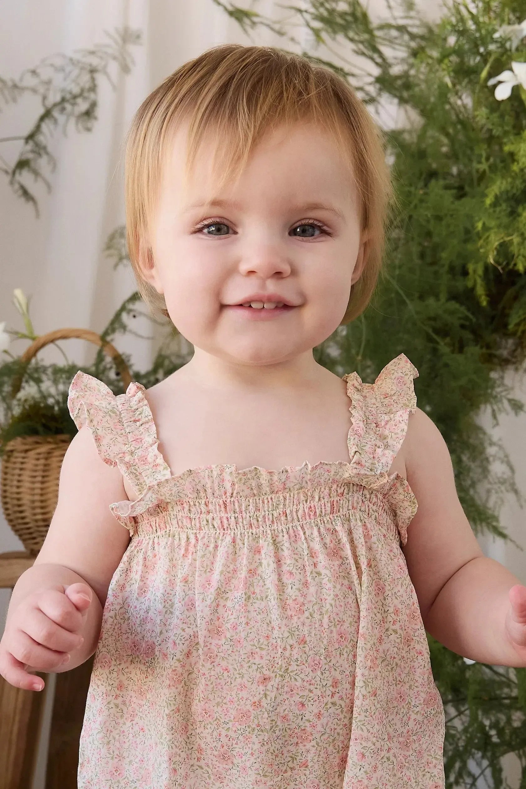 Organic Cotton Catalina Playsuit - Flora Pink-Clothing & Accessories-Jamie Kay-The Bay Room