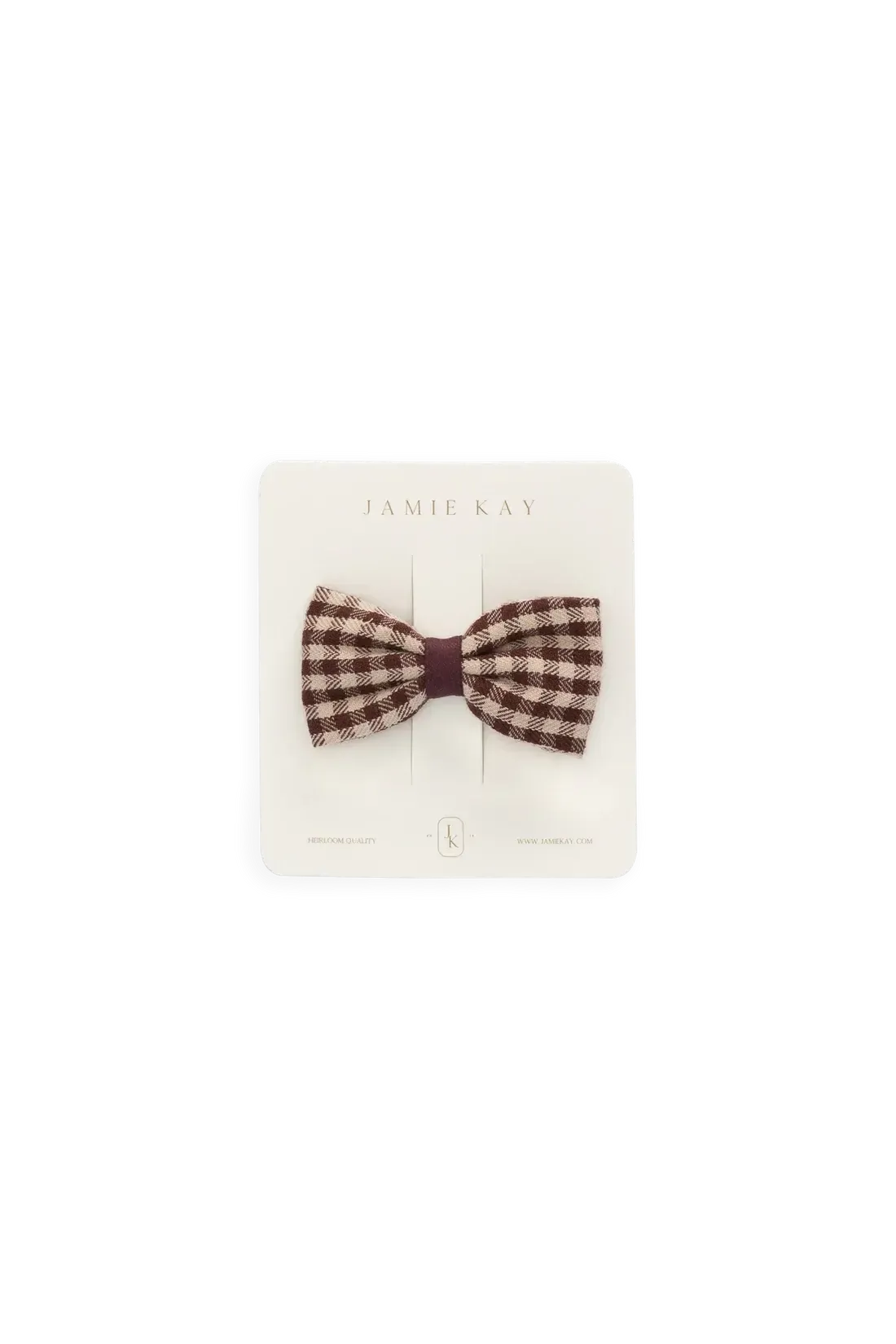Organic Cotton Desiree Bow - Cinnamon Gingham-Clothing & Accessories-Jamie Kay-The Bay Room