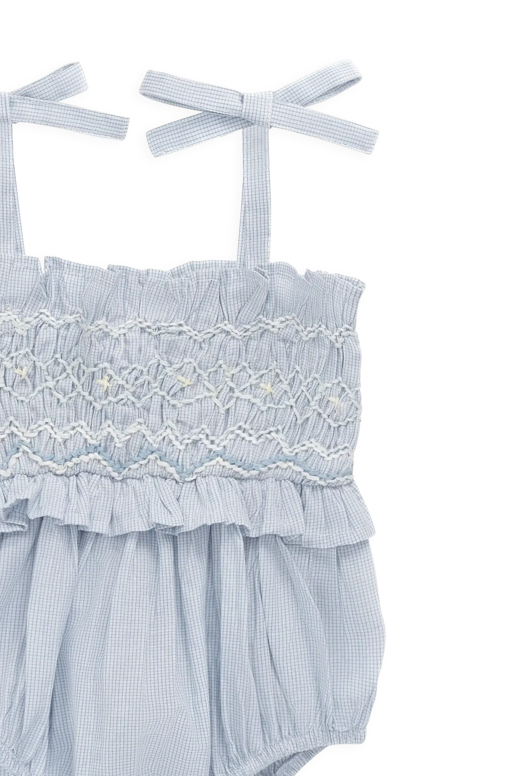 Organic Cotton Desiree Playsuit - Petite Check-Clothing & Accessories-Jamie Kay-The Bay Room