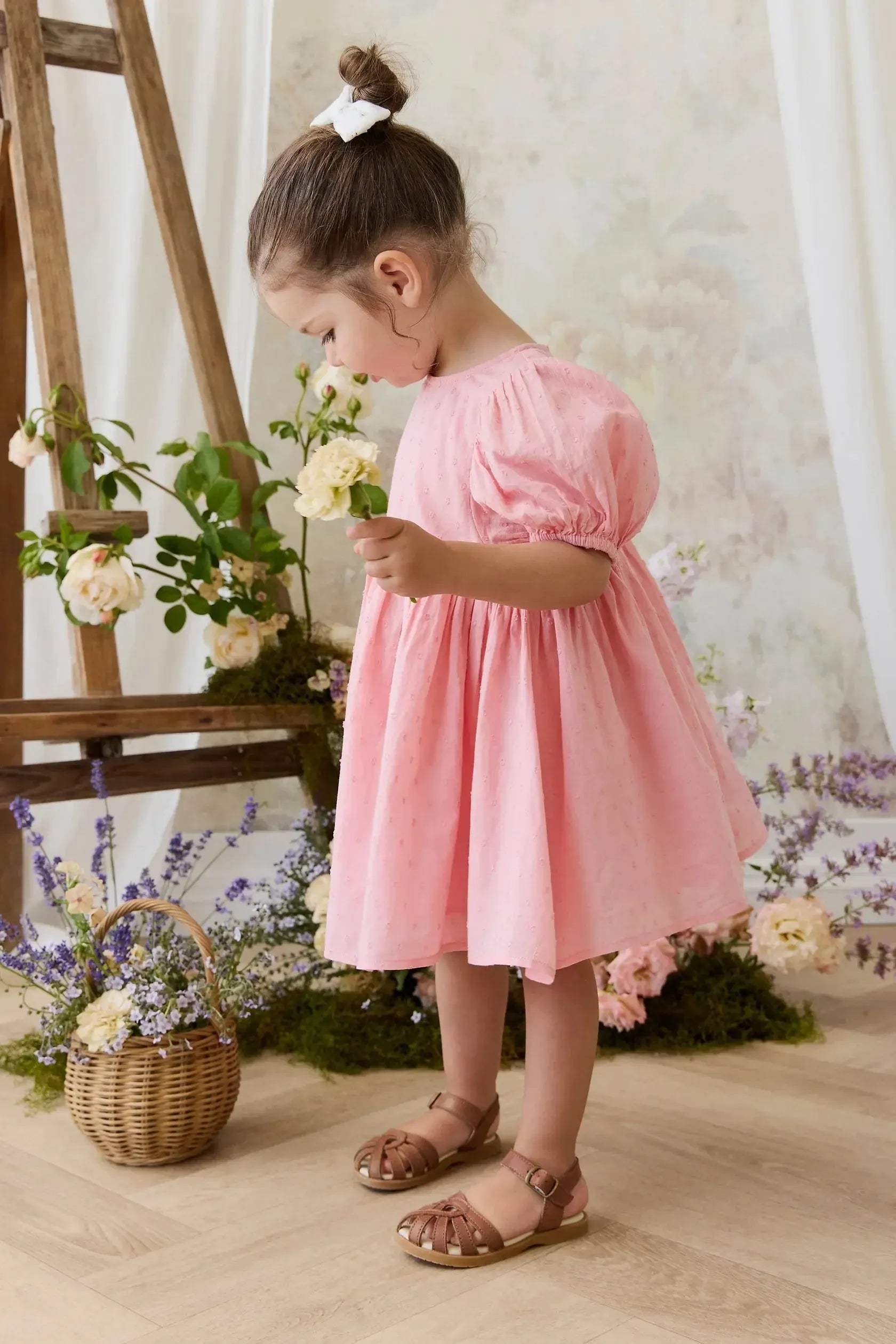 Organic Cotton Frannie Dress - Swiss Pink-Clothing & Accessories-Jamie Kay-The Bay Room