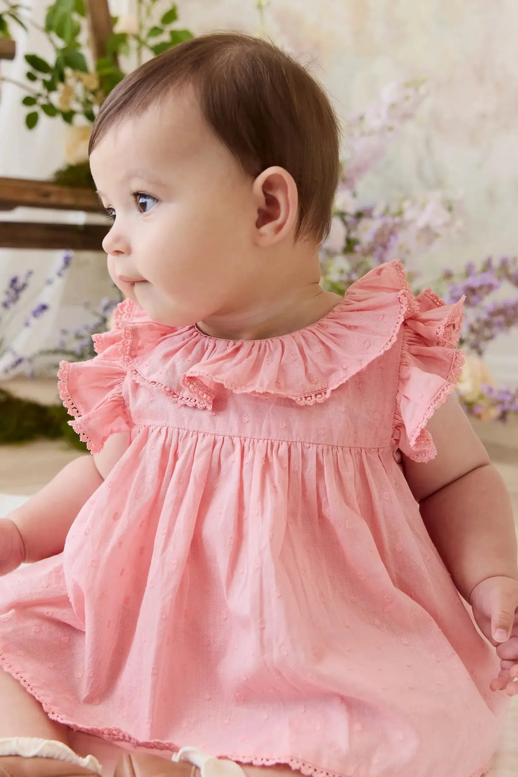 Organic Cotton Frannie Playsuit - Swiss Pink-Clothing & Accessories-Jamie Kay-The Bay Room
