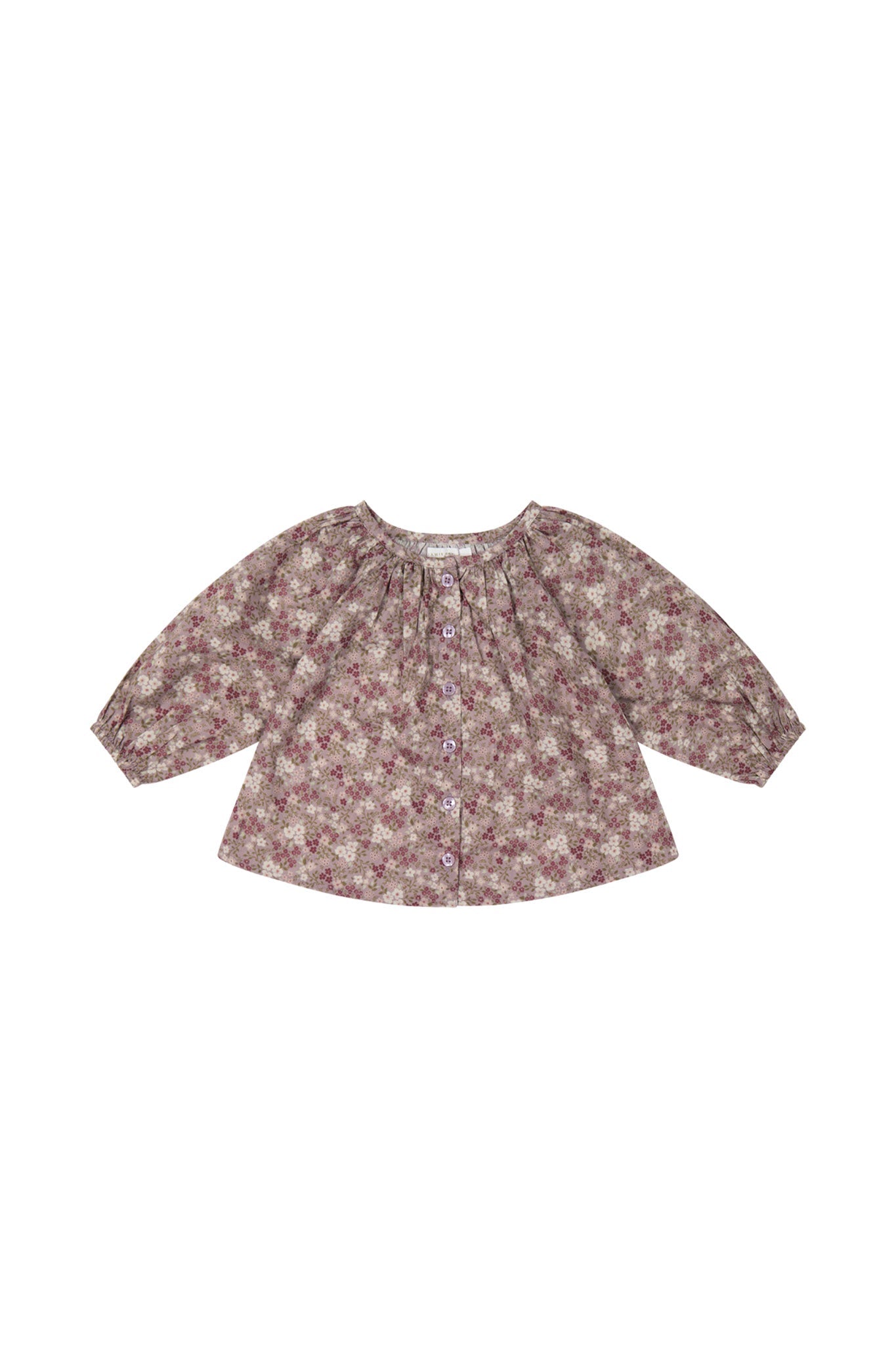 Organic Cotton Heather Blouse - Pansy Floral Fawn-Clothing & Accessories-Jamie Kay-The Bay Room