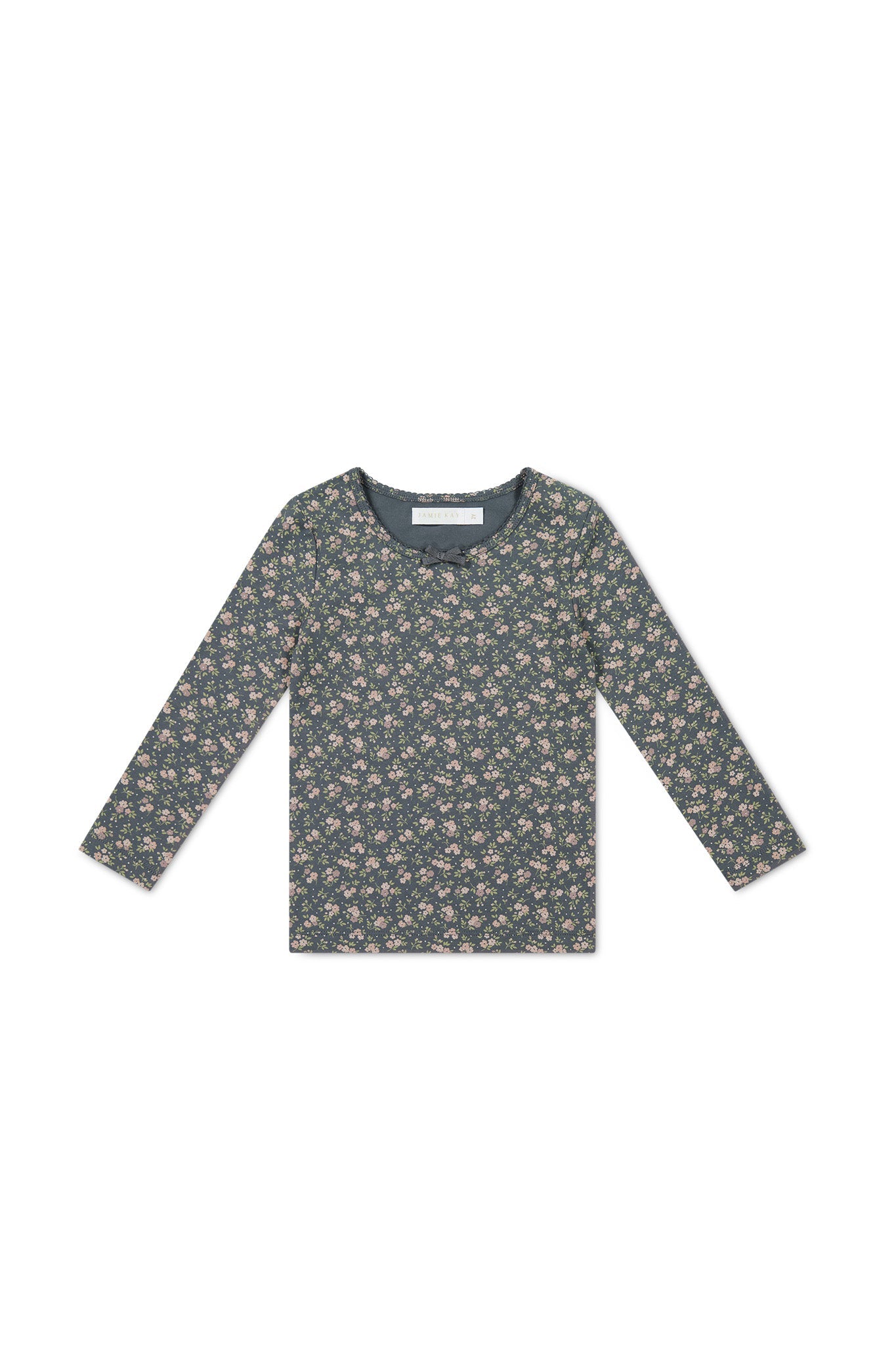 Organic Cotton Long Sleeve Top - Rosalie Floral Lava-Clothing & Accessories-Jamie Kay-The Bay Room