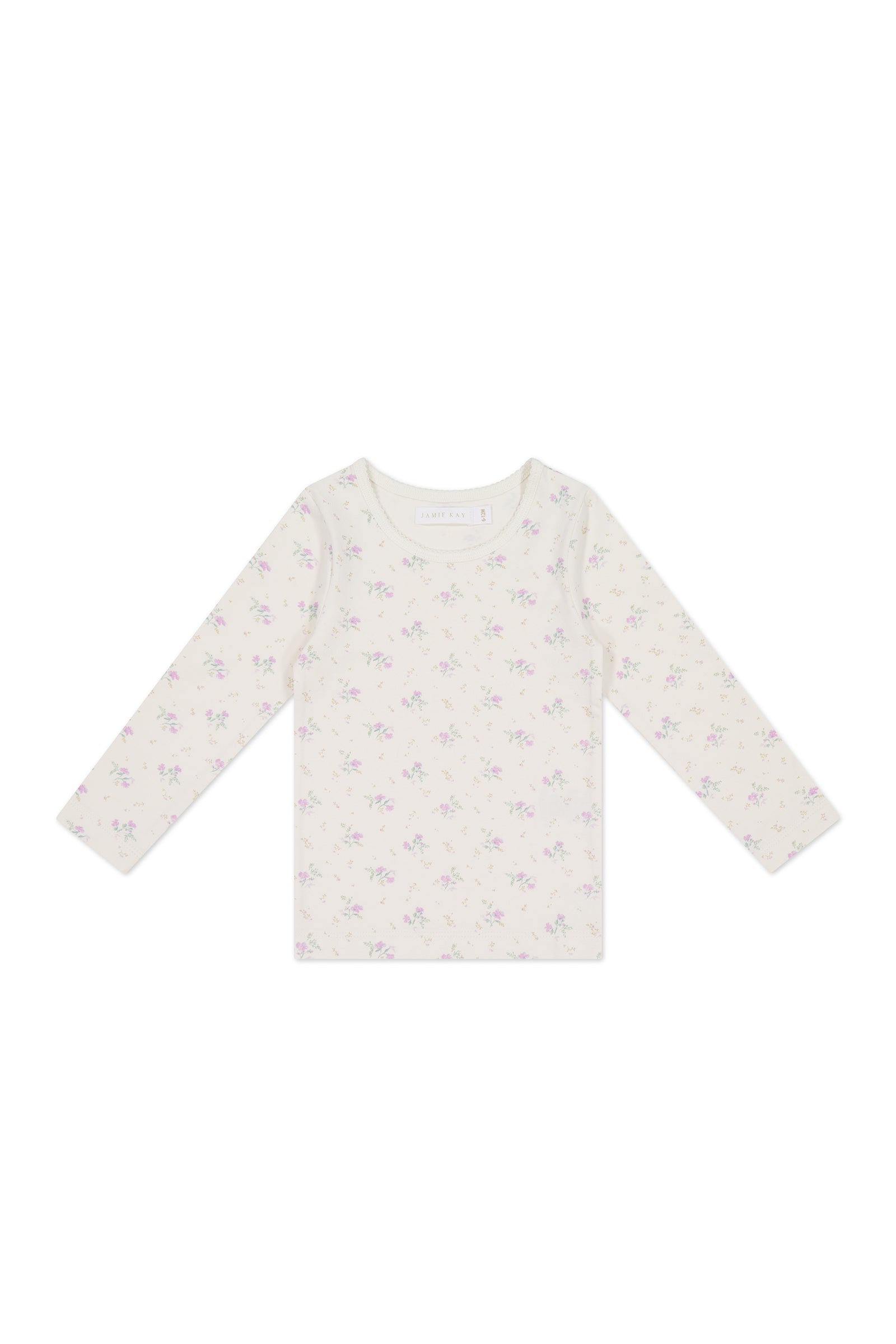 Organic Cotton Long Sleeve Top - Thelma Orchid-Clothing & Accessories-Jamie Kay-The Bay Room