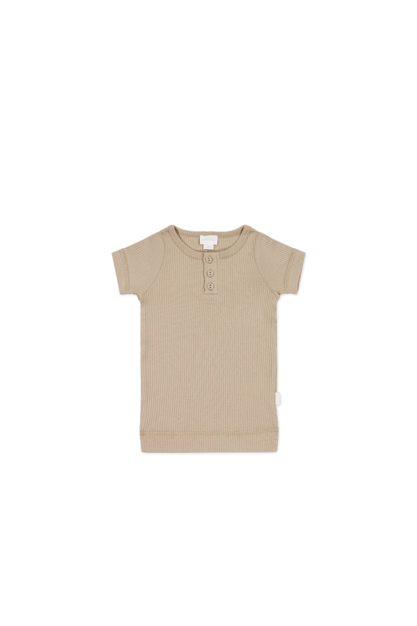 Organic Cotton Modal Henley Tee - Fawn-Clothing & Accessories-Jamie Kay-The Bay Room