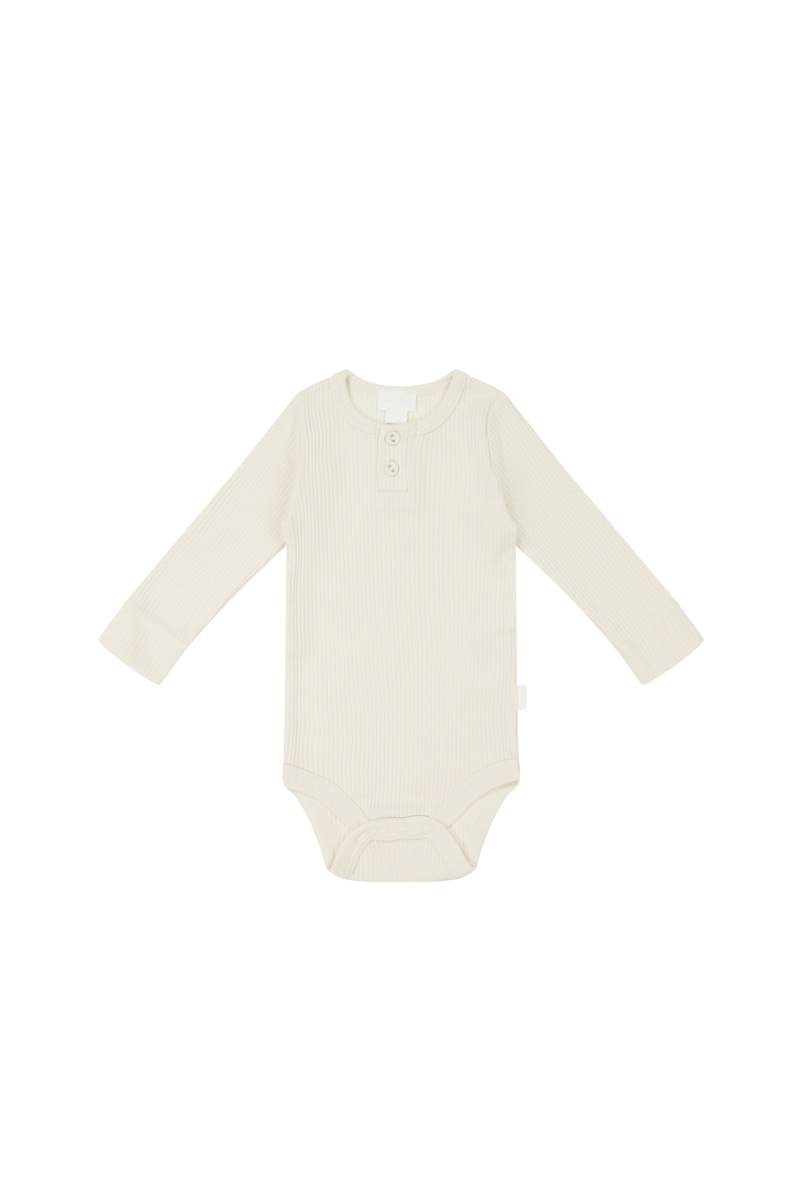 Organic Cotton Modal Long Sleeve Bodysuit - Parchment-Clothing & Accessories-Jamie Kay-The Bay Room