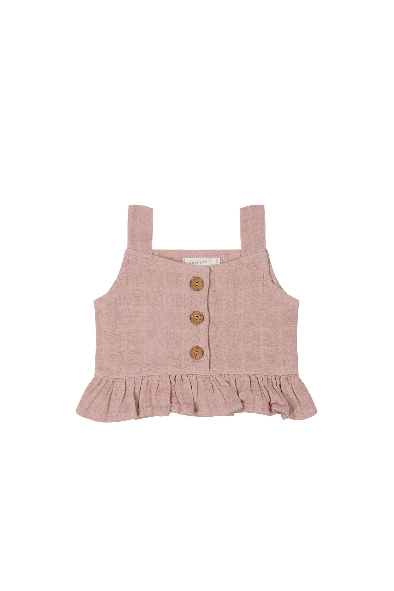 Organic Cotton Muslin Indie Top - Powder Pink-Clothing & Accessories-Jamie Kay-The Bay Room