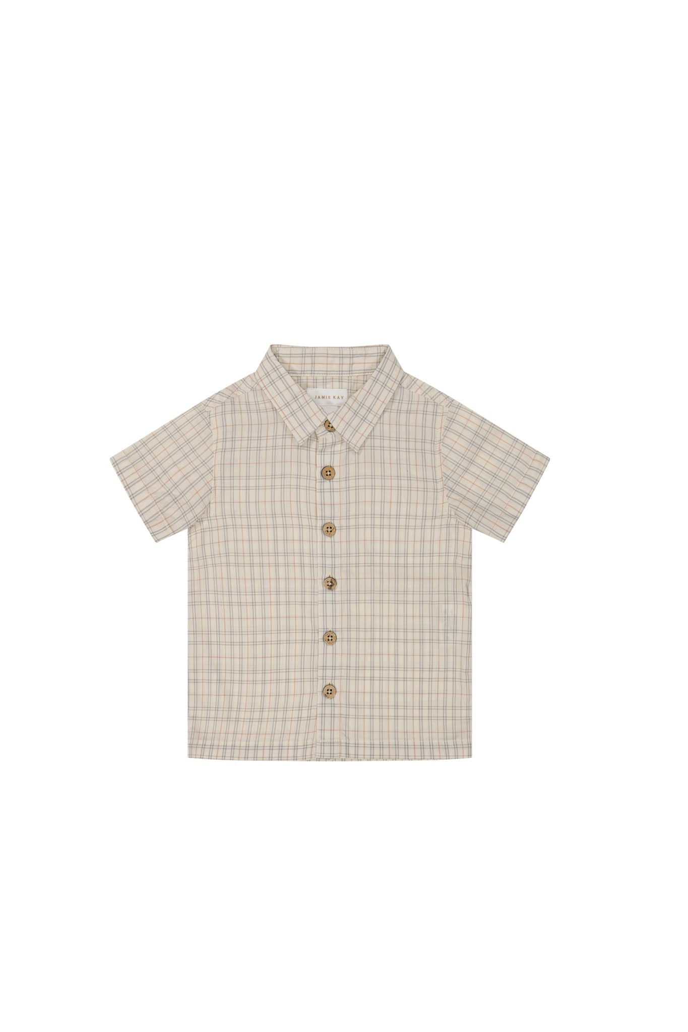 Organic Cotton Quentin Short Sleeved Shirt - Billy Check-Clothing & Accessories-Jamie Kay-The Bay Room