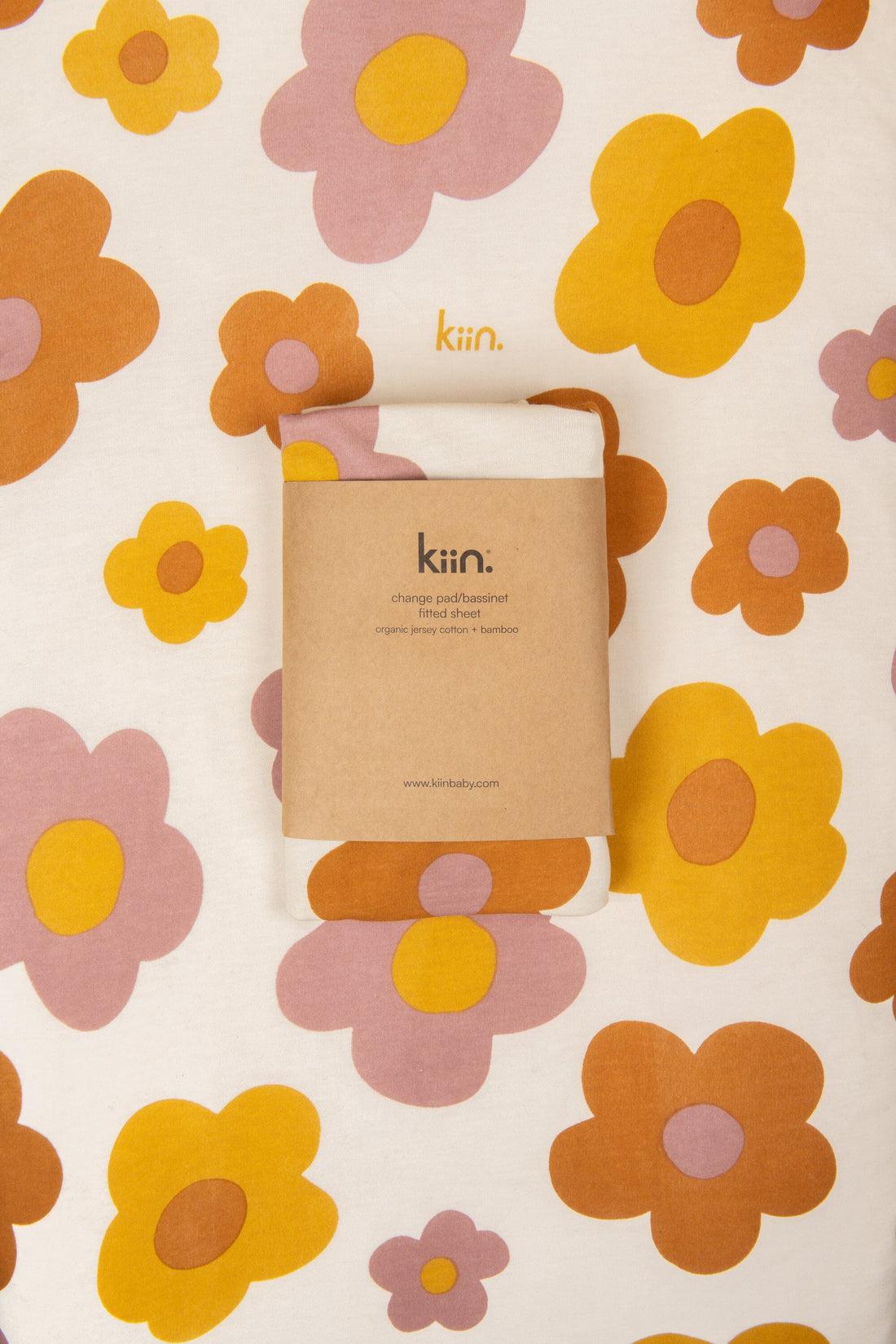 Organic Fitted Sheet - Bassinet/Change Pad - Asst Colours-Nursery & Nurture-Kiin-Bloom-The Bay Room