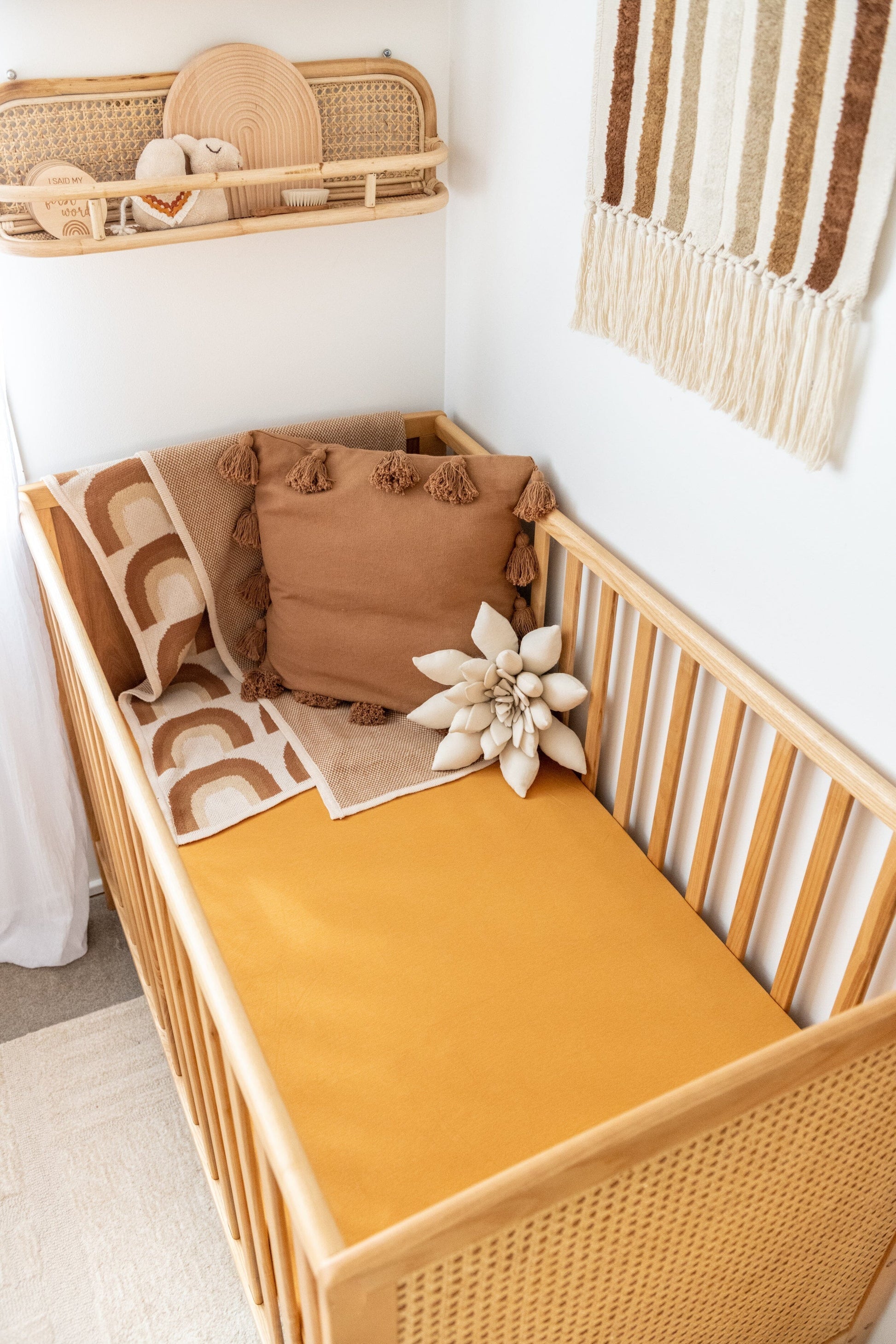 Organic Fitted Sheet - Cot - Asst Colours-Nursery & Nurture-Kiin-The Bay Room