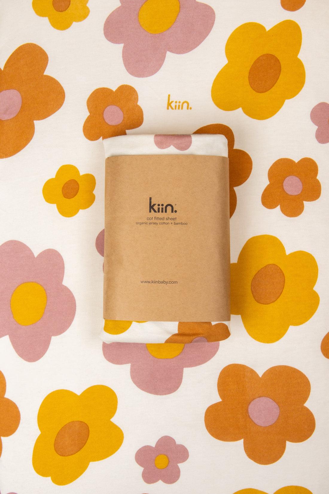 Organic Fitted Sheet - Cot - Asst Colours-Nursery & Nurture-Kiin-Bloom-The Bay Room