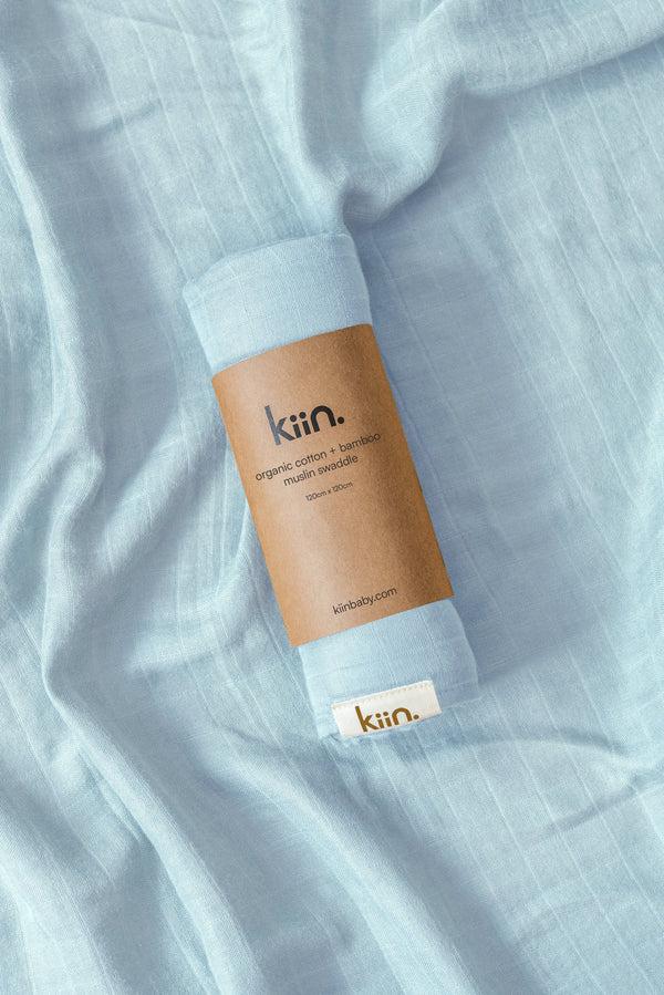 Organic Swaddle - Pastel Sky-Nursery & Nurture-Kiin-The Bay Room