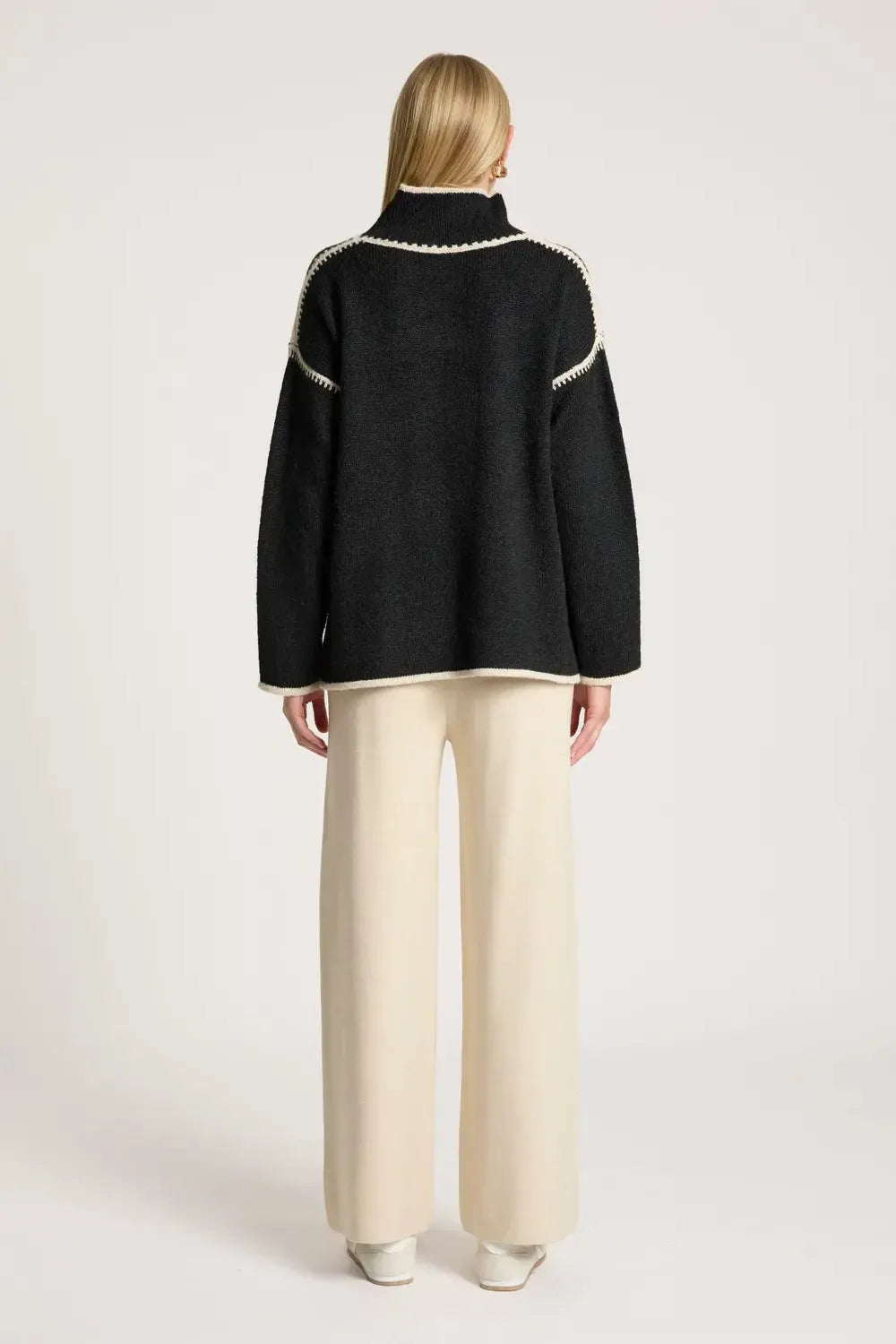 Orin Jumper - Black/Dune-Knitwear & Jumpers-Eb & Ive-The Bay Room
