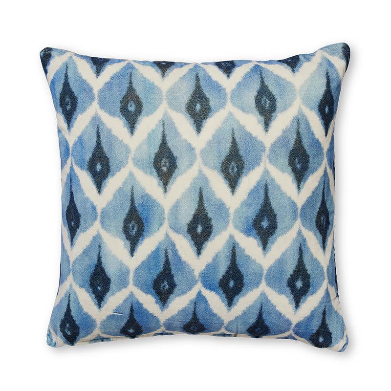 Oslo Blue Velvet Cushion 55x55cm-Soft Furnishings-Madras Link-The Bay Room