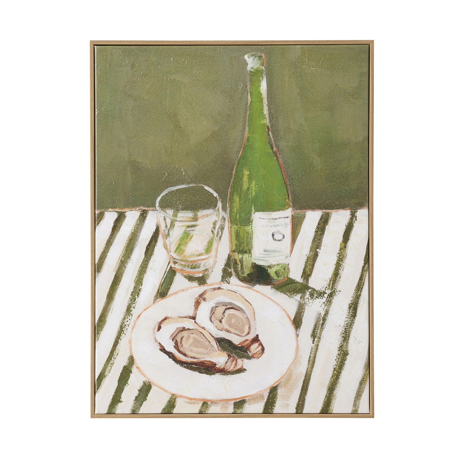 Ostriche Oak Frame Oil Painting 45x60cm-Wall Decor-Coast To Coast Home-The Bay Room