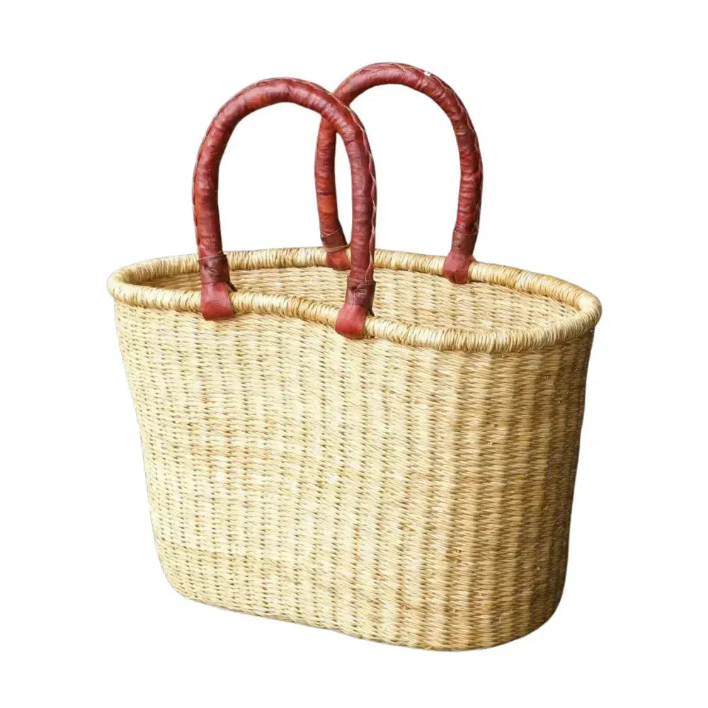 Oval Basket Natural-Bags & Clutches-Jungle Direct-The Bay Room
