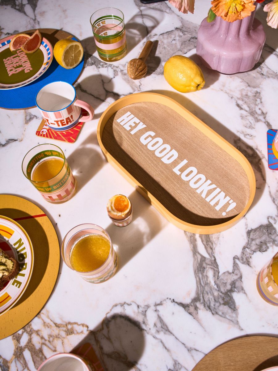Oval Tray Sunnie Yellow-Dining & Entertaining-Hottie-The Bay Room