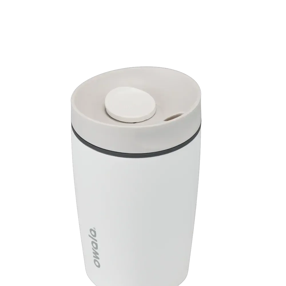 Owala Smoothsip Slider Stainless Steel Insulated Travel Cup 355mL - Shy Marshmallow-Travel & Outdoors-Owala-The Bay Room