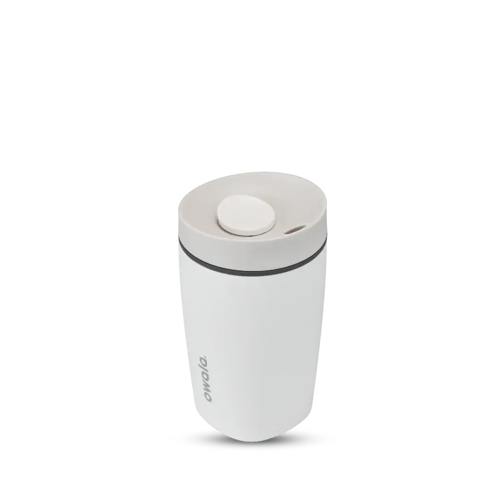 Owala Smoothsip Slider Stainless Steel Insulated Travel Cup 355mL - Shy Marshmallow-Travel & Outdoors-Owala-The Bay Room
