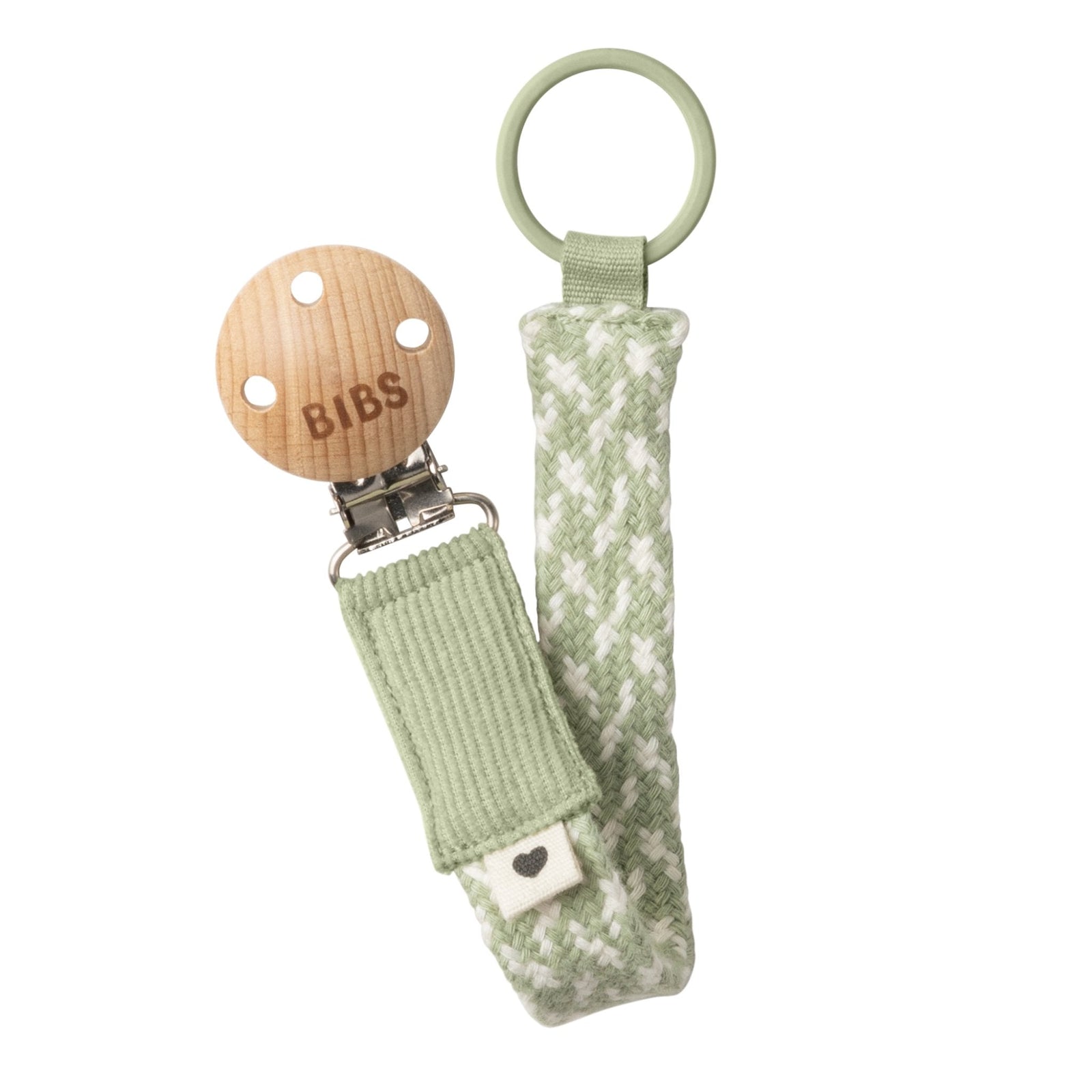 Pacifier Clip - Sage/Ivory-Nursery & Nurture-BIBS-The Bay Room