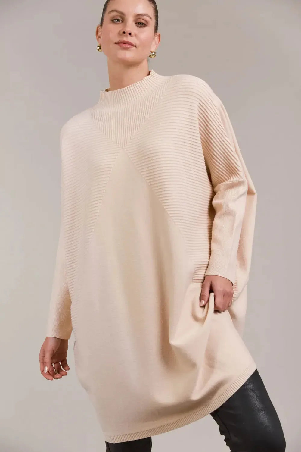 Palmer Oversize Knit - Ecru-Knitwear & Jumpers-Eb & Ive-The Bay Room