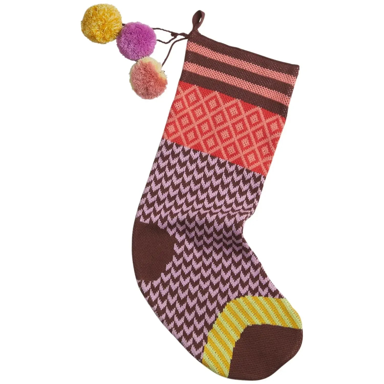 Palmina Knitted Stocking - Orchid-Christmas-Sage & Clare-The Bay Room