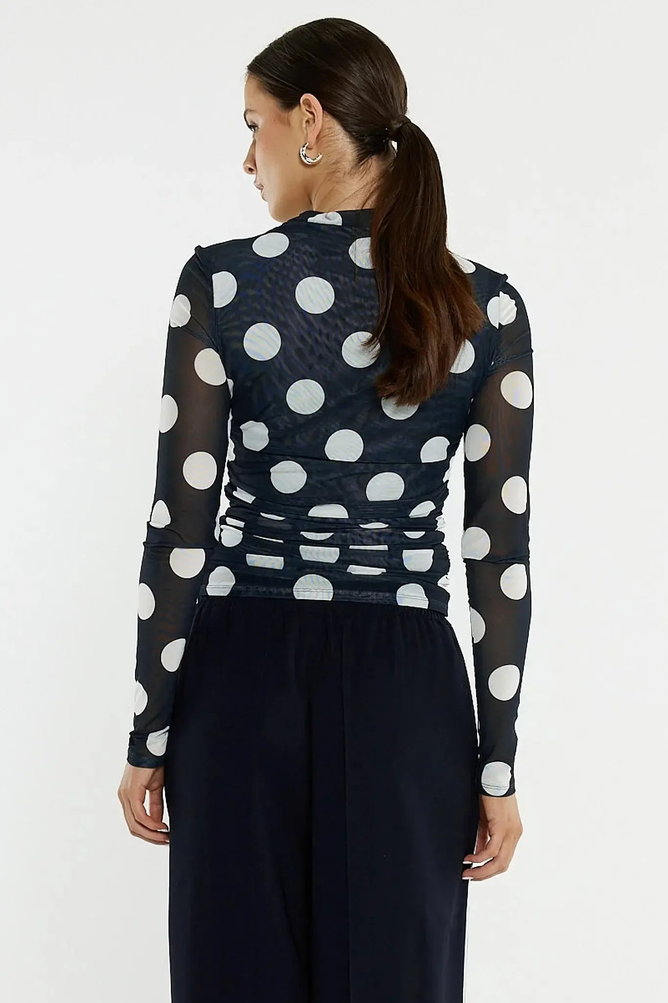 Pammie Seamed Mesh Top - Spot-SASS-The Bay Room