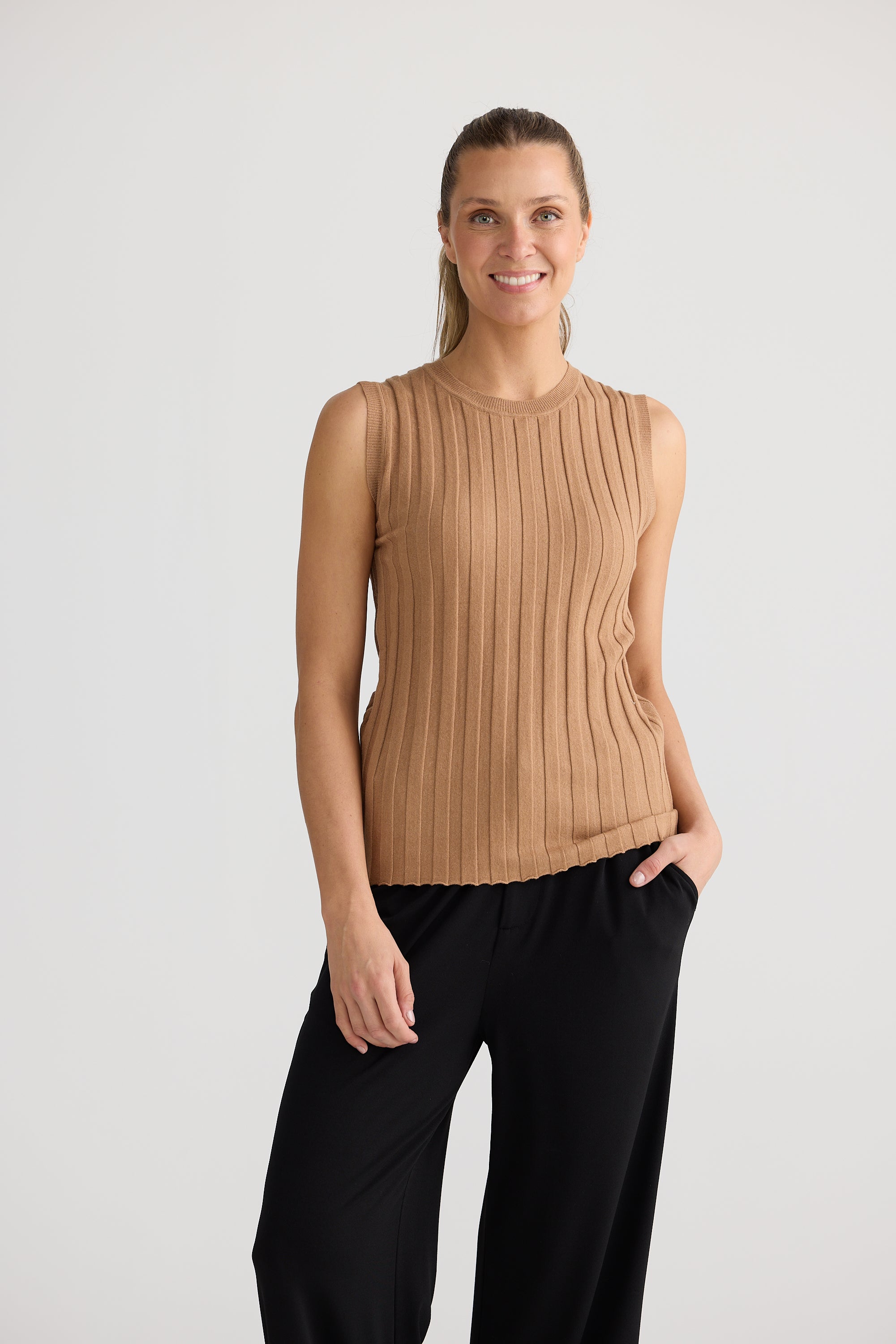 Pause Tank - Camel-Tops-Home Love-The Bay Room