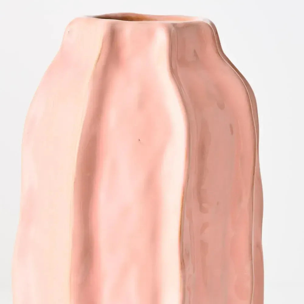 Penelope Vase Coral Pink 30x17cm-Pots, Planters & Vases-Floral Interiors-The Bay Room