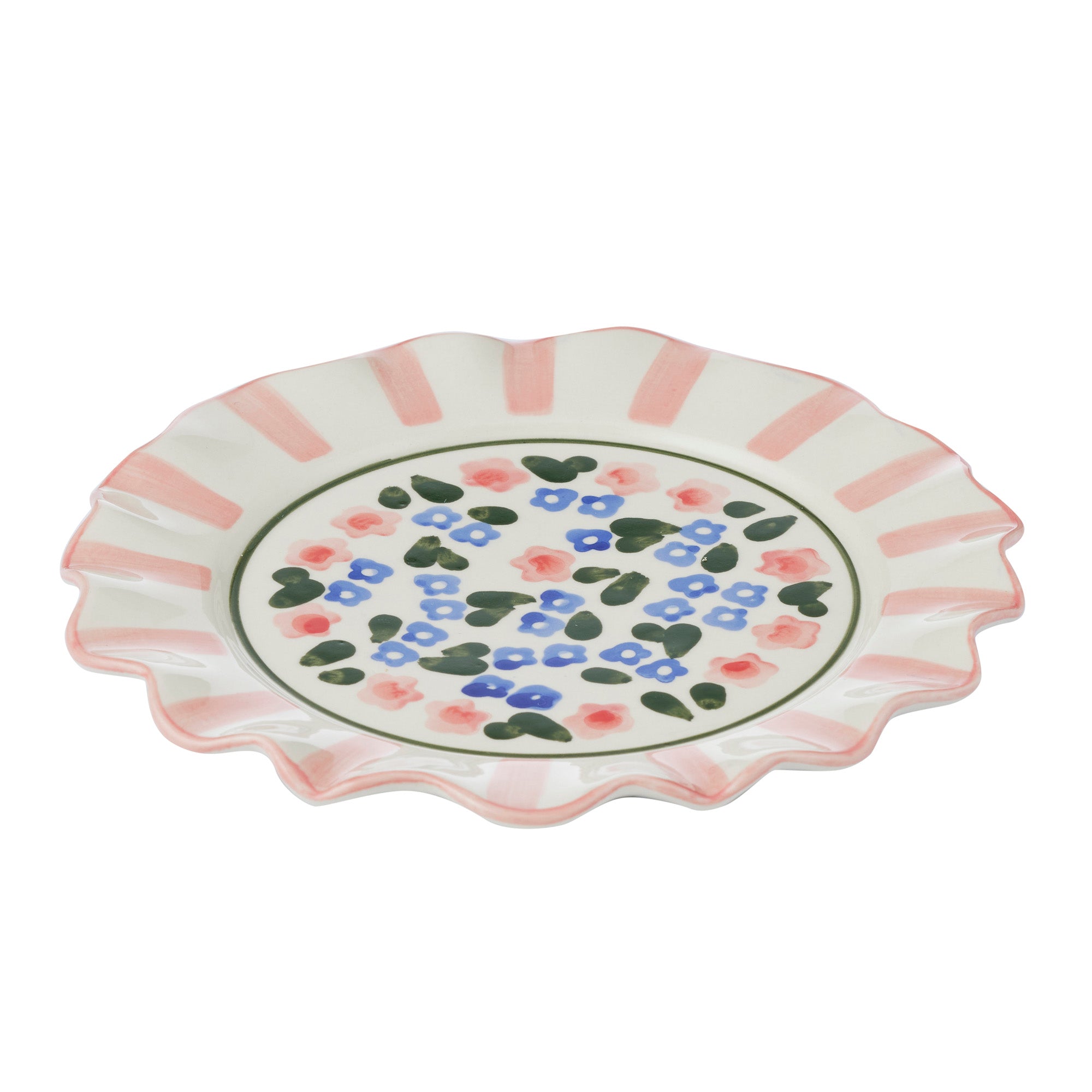 Penny Ceramic Plate 21cm Pink/Blue-Dining & Entertaining-Coast To Coast Home-The Bay Room