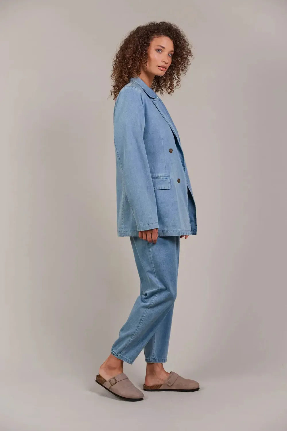Pepi Denim Blazer - Denim-Jackets, Coats & Vests-Eb & Ive-The Bay Room