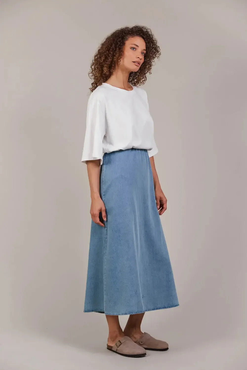 Pepi Denim Midi Skirt - Denim-Skirts-Eb & Ive-The Bay Room