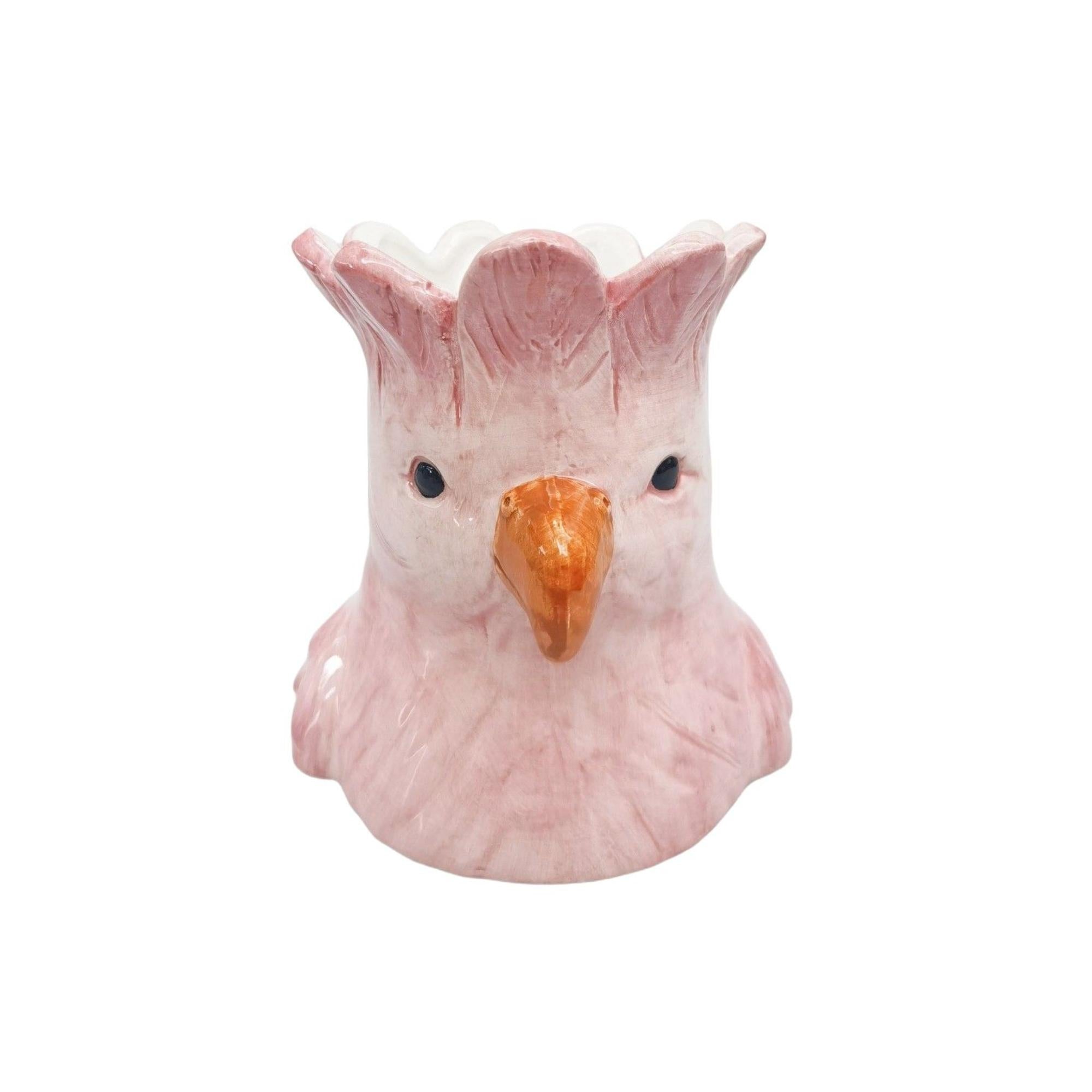 Perdy Parrot Planter Pink 13cm-Pots, Planters & Vases-Urban Products-The Bay Room