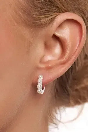 Perla Silver Huggie-Jewellery-Liberte-The Bay Room