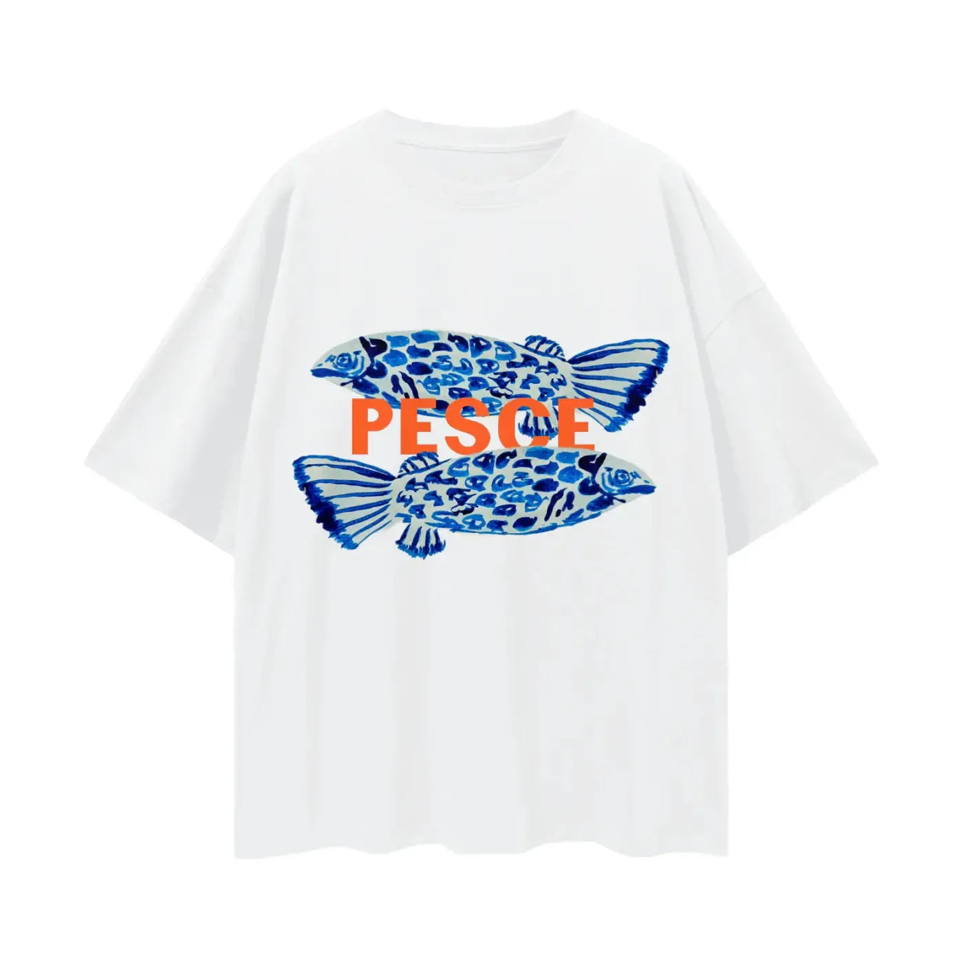 Pesce Oversize Tee - Lucent White-Tops-Maku The Label-The Bay Room