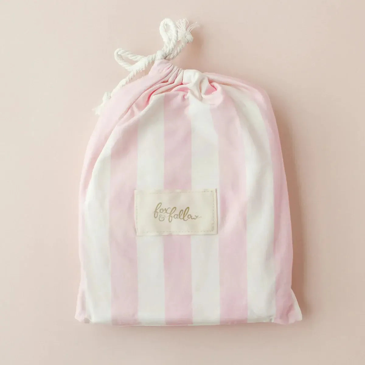 Petal Stripe Organic Fitted Cot Sheet-Nursery & Nurture-Fox & Fallow-The Bay Room