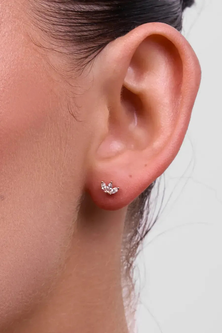Petite Bud Rose Gold Earring-Jewellery-Liberte-The Bay Room