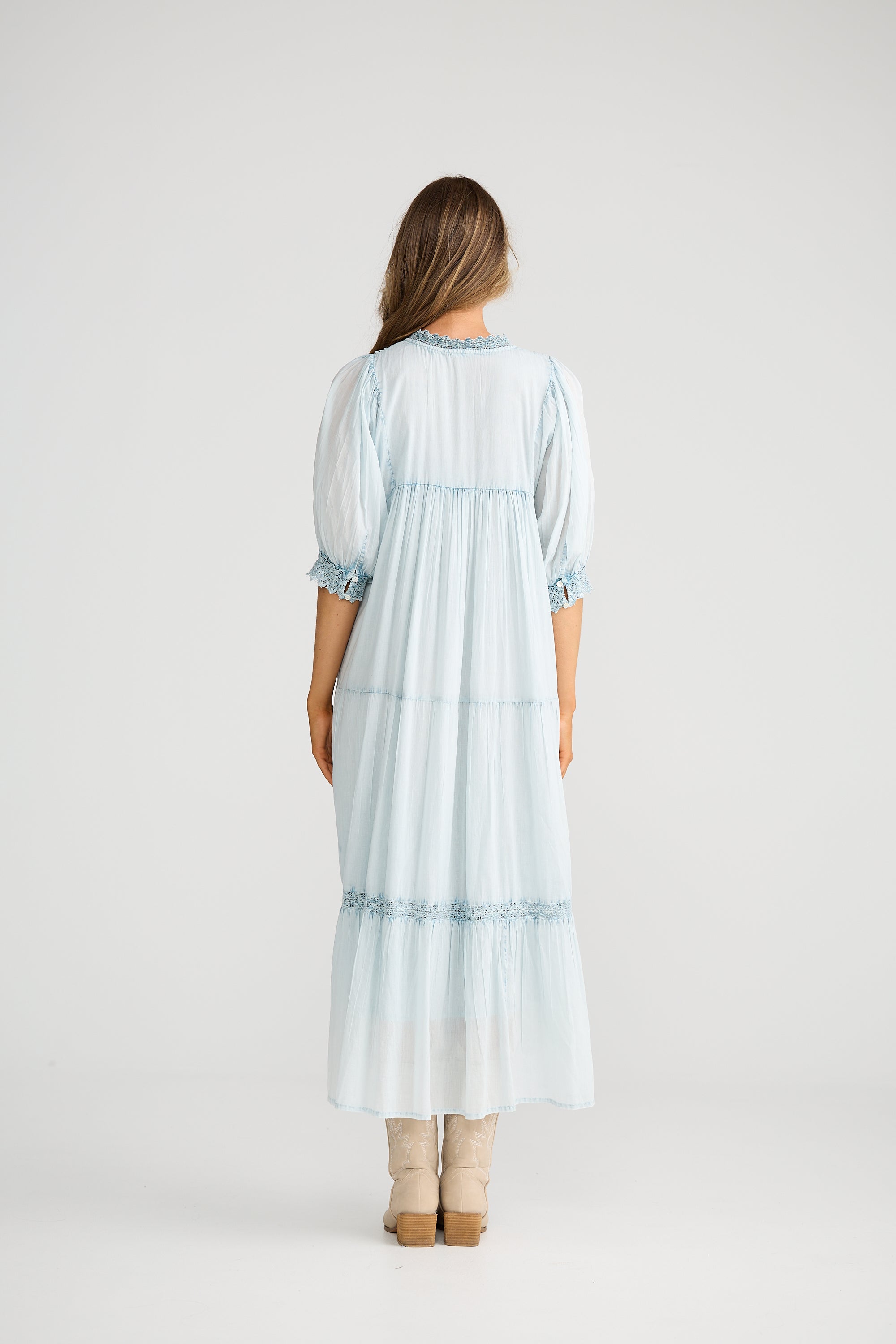 Phoebe Dress - Light Blue-Dresses-Talisman-The Bay Room