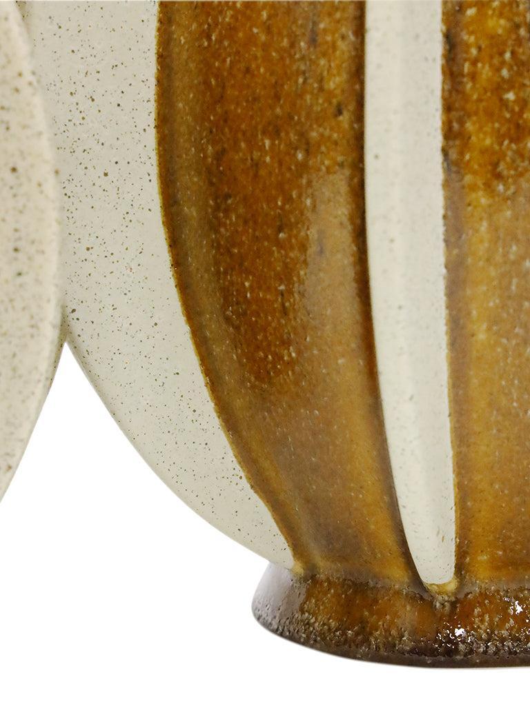 Pia Ceramic Vase 23x38cm - Mustard & Natural-Pots, Planters & Vases-Robert Mark-The Bay Room