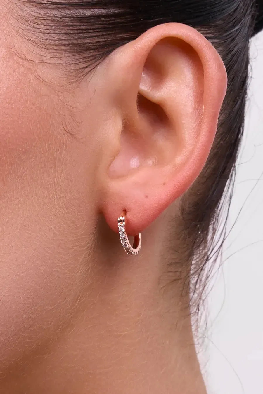 Piccola Dolce Rose Gold Huggie-Jewellery-Liberte-The Bay Room