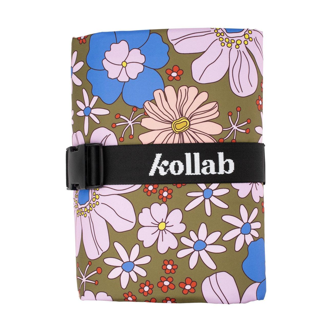 Picnic Mat Blue Flowers-Travel & Outdoors-Kollab-The Bay Room